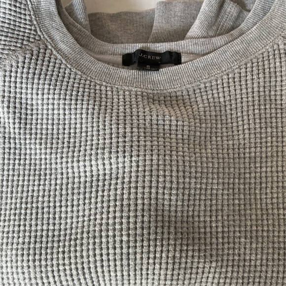 J Crew waffle crew crop pullover, size small - Picture 5 of 6